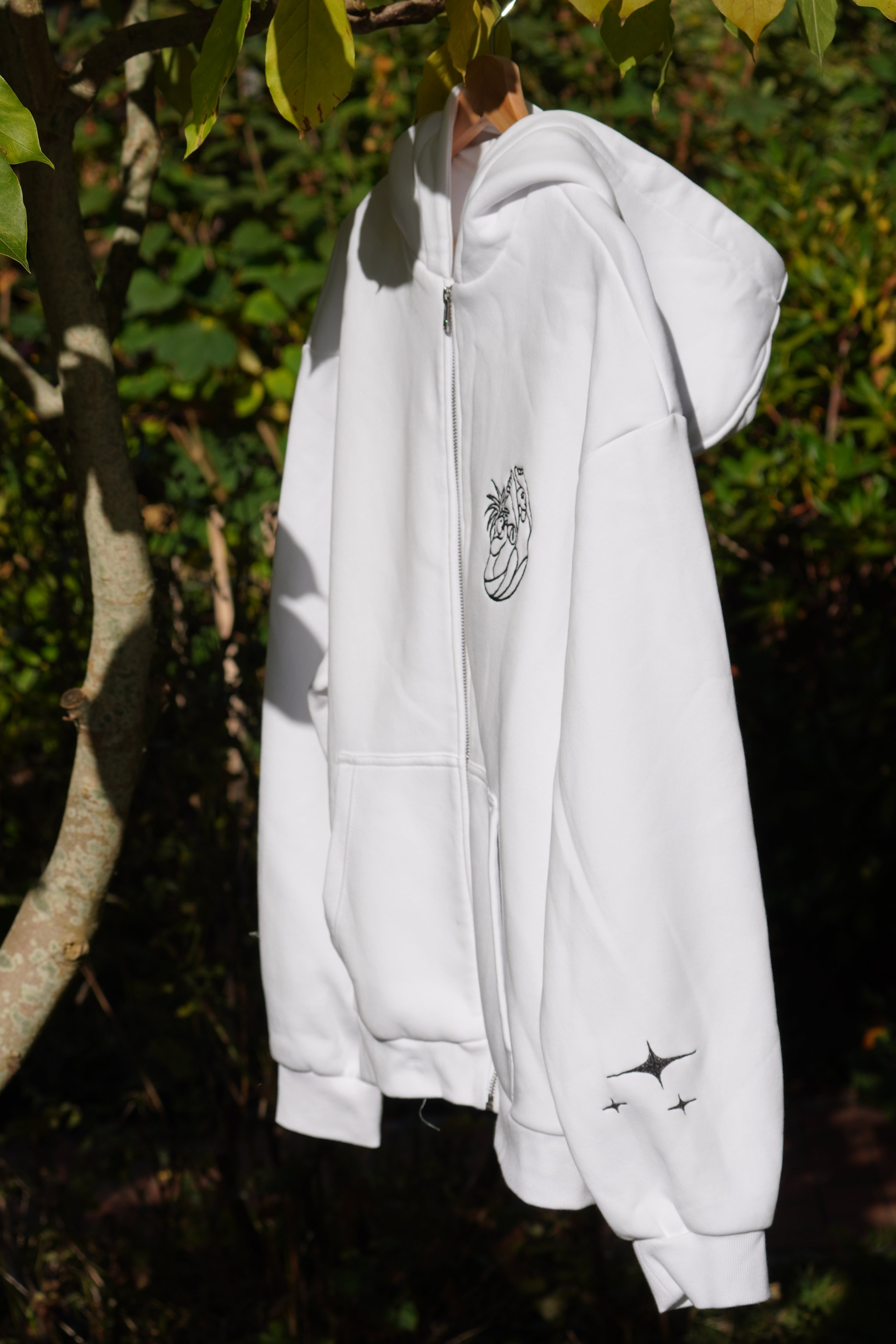 Upcycled Hoodie - Weiß