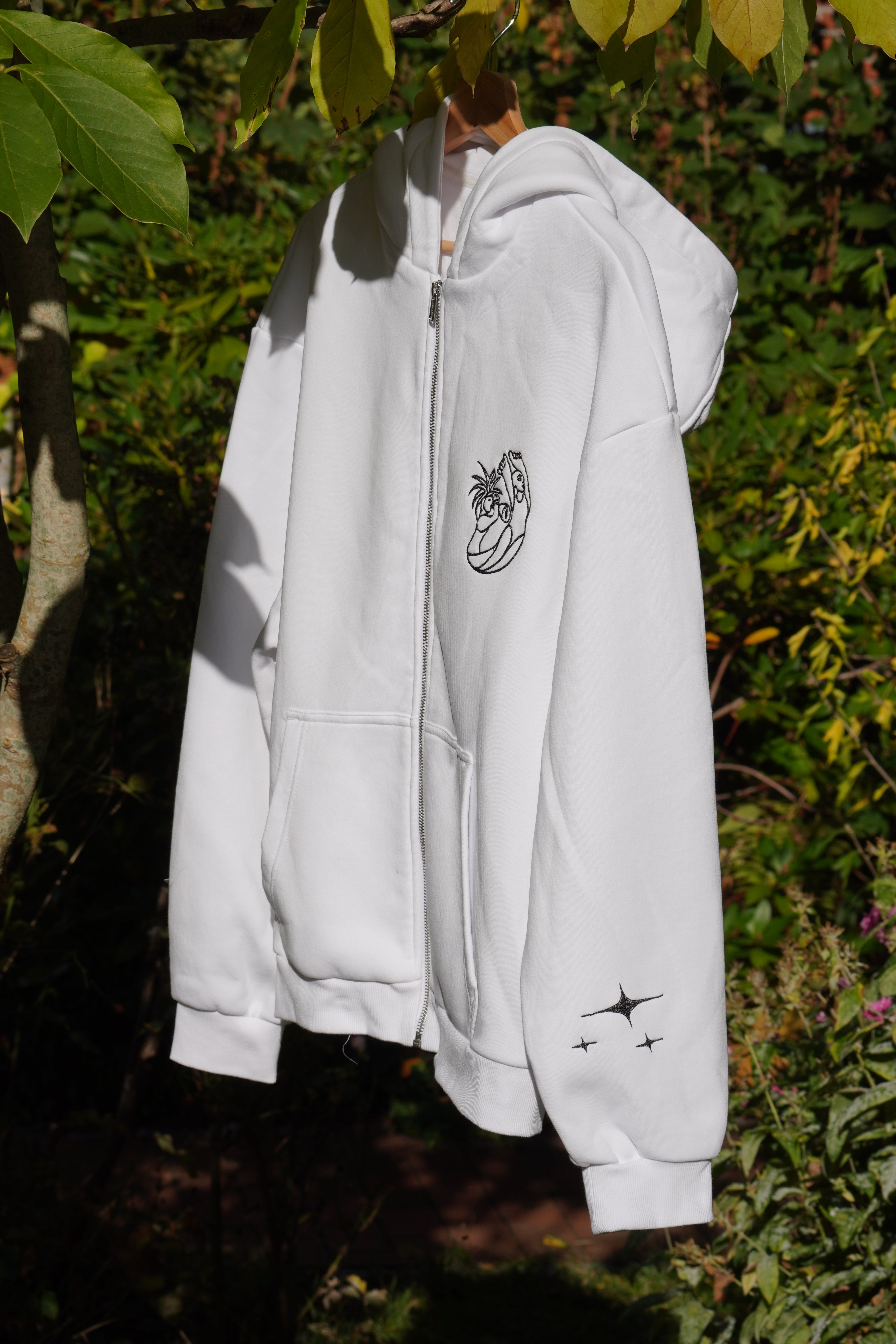 Upcycled Hoodie - Weiß